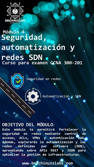 Afiche del módulo 4: Seguridad, automatización y redes SDN