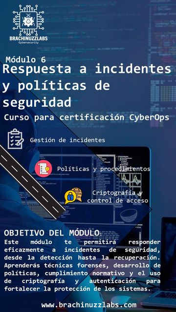 Afiche del módulo 6: Respuesta a incidentes y políticas de seguridad